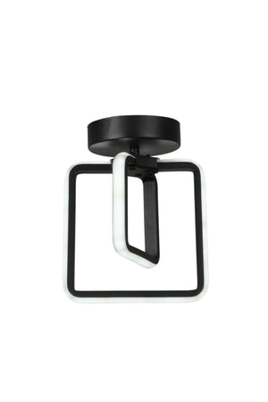 Spacious 3 Color Led Ceiling Mount Single Chandelier Black
