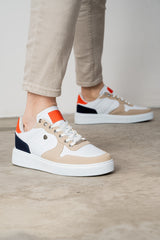 309 White Ice Orange Color White Sole Men's Casual Shoes