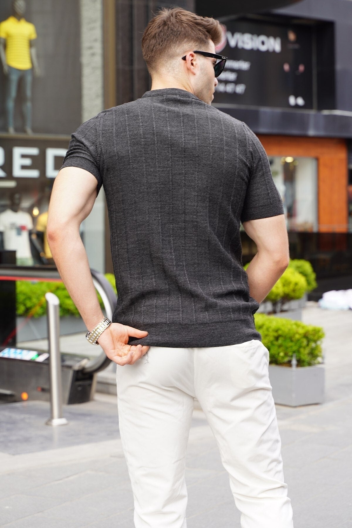 Men'S Anthracite T-Shirt 5684