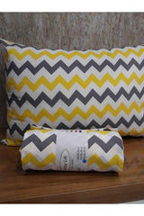 Life Double Elastic Bed Sheet + 2 Pillow Cases Yellow Gray Eczikzak30 - Swordslife