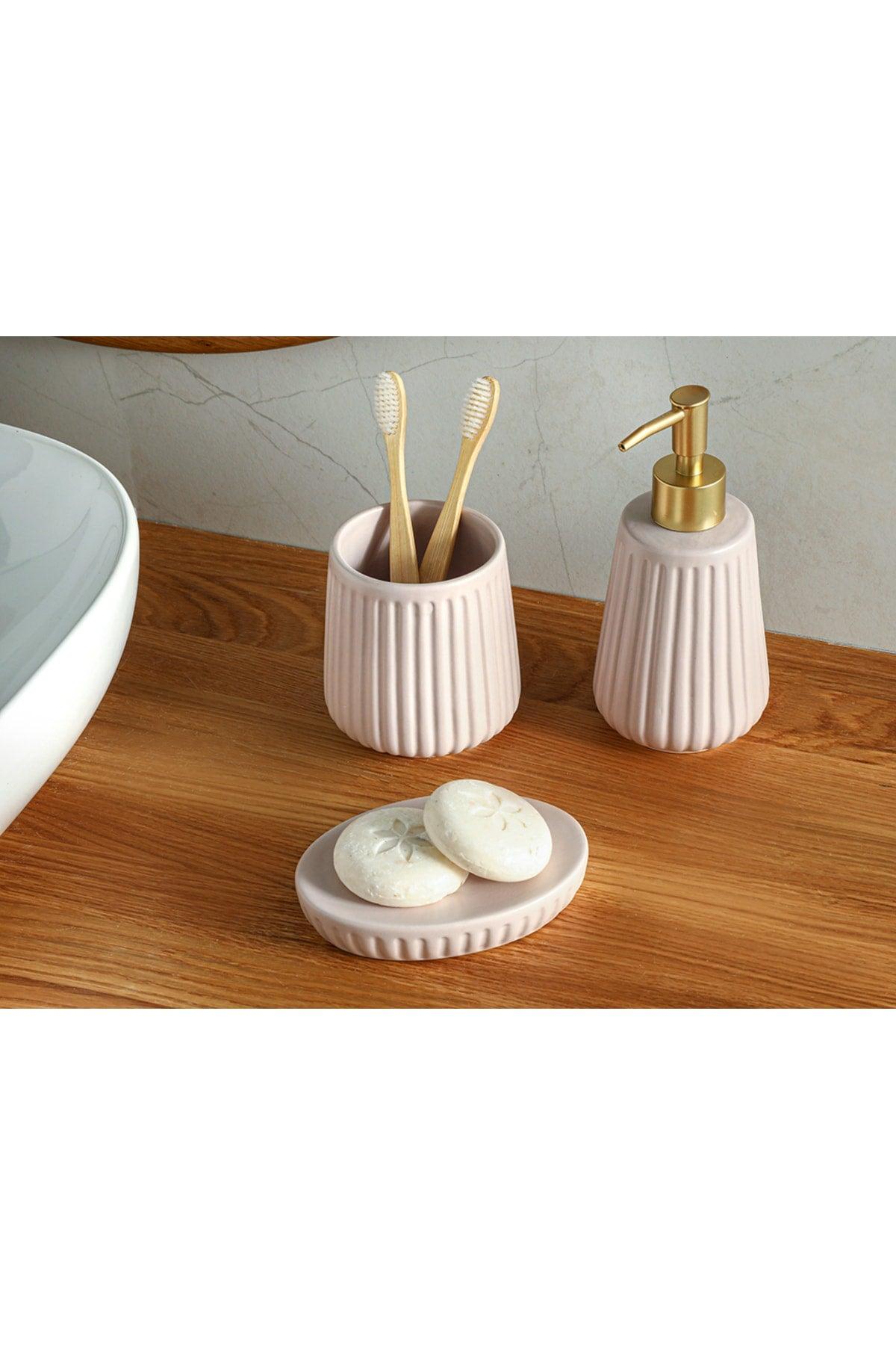 Trace 3 Pcs Bath Set Powder - Swordslife