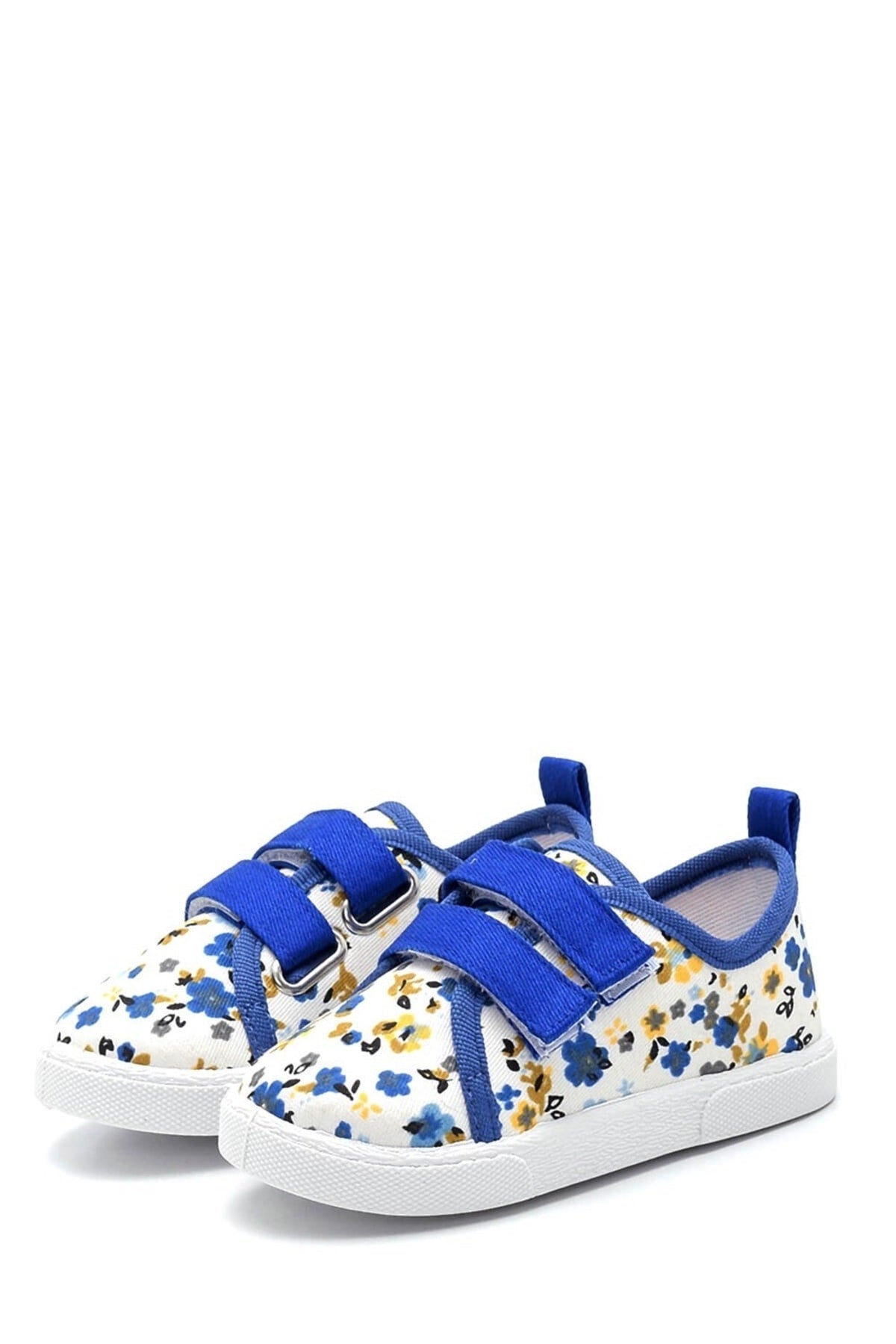 Sportschuhe für Kinder aus Leinen mit Blumenmuster und doppeltem Klettverschluss - Saks-F-498