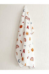 Multi-Purpose Muslin Blanket 80x90 Cm Baby & Child & Newborn Color Letter Muslin Blanket, Muslin Cloth