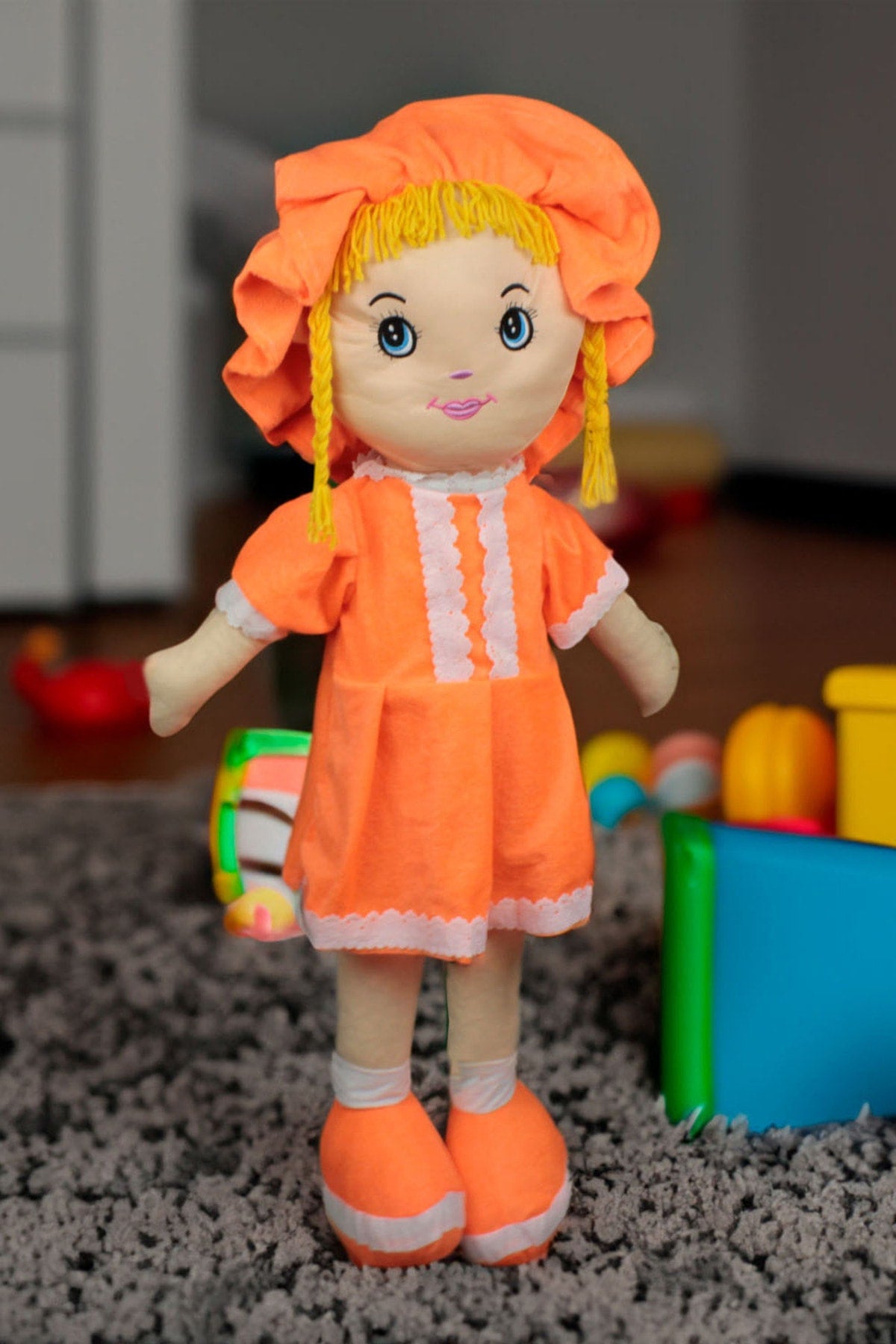 Mira Plüschpuppe 100 cm Orange