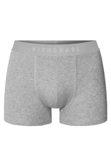 Men's Gray 6-Box Plain Lycra Boxer Shorts