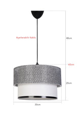 Sinifant Pendant Lamp Chandelier Black White