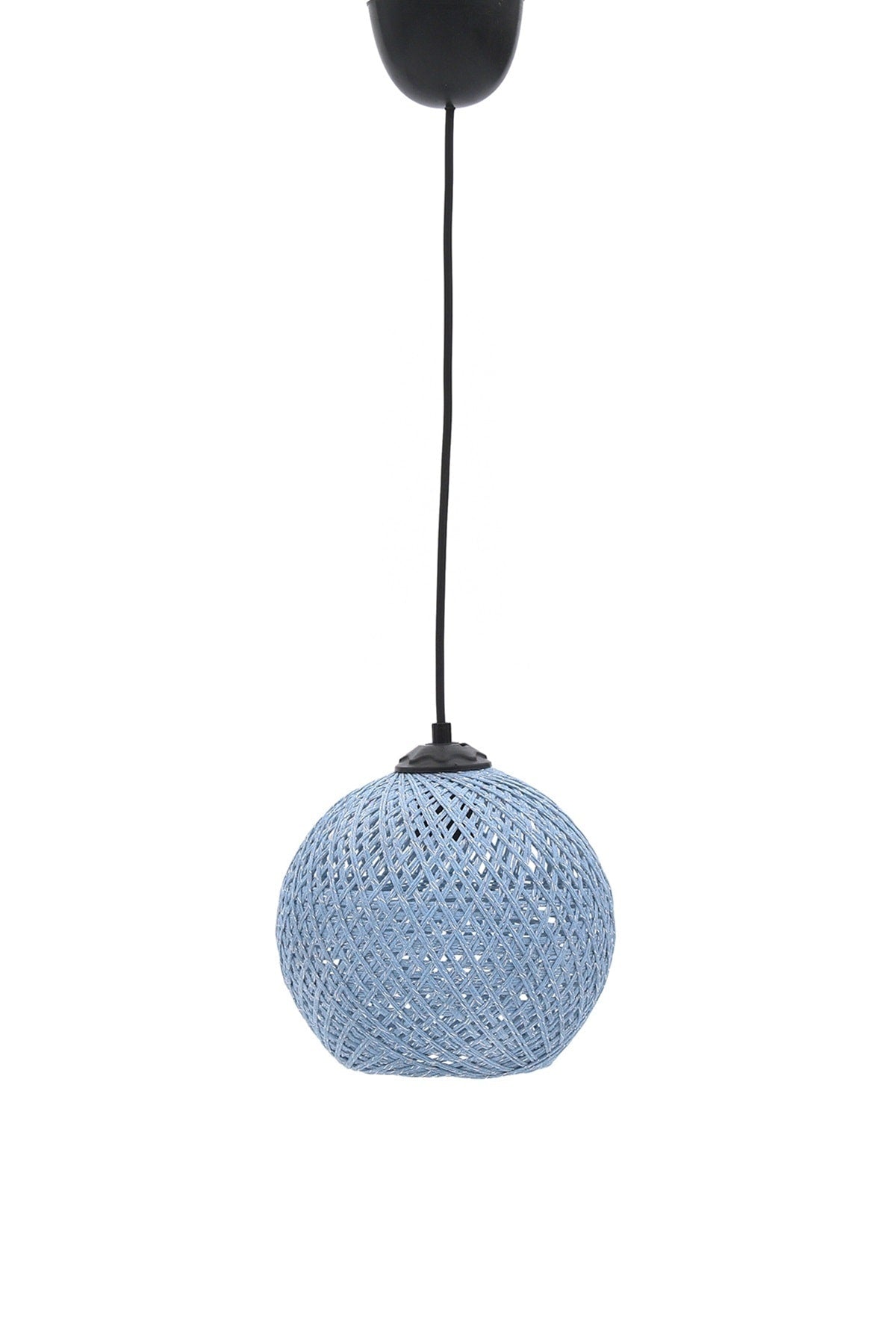 Balle Blau Pendelleuchte Kugel Kronleuchter Schwarzes Kabel