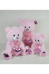 Toy 40 cm Shiny Fabric Heart Holding Teddy Bear 78801