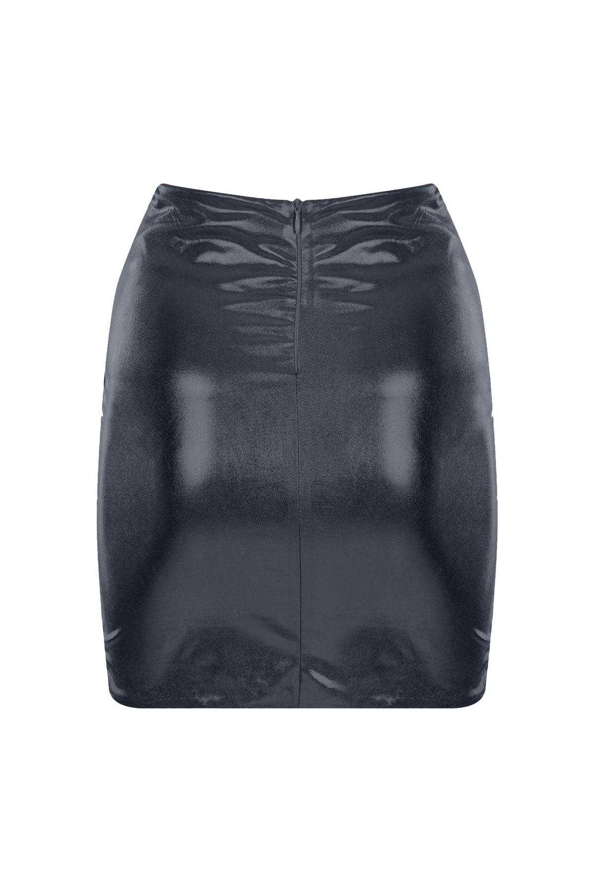 Shine Black Mini Skirt - Swordslife