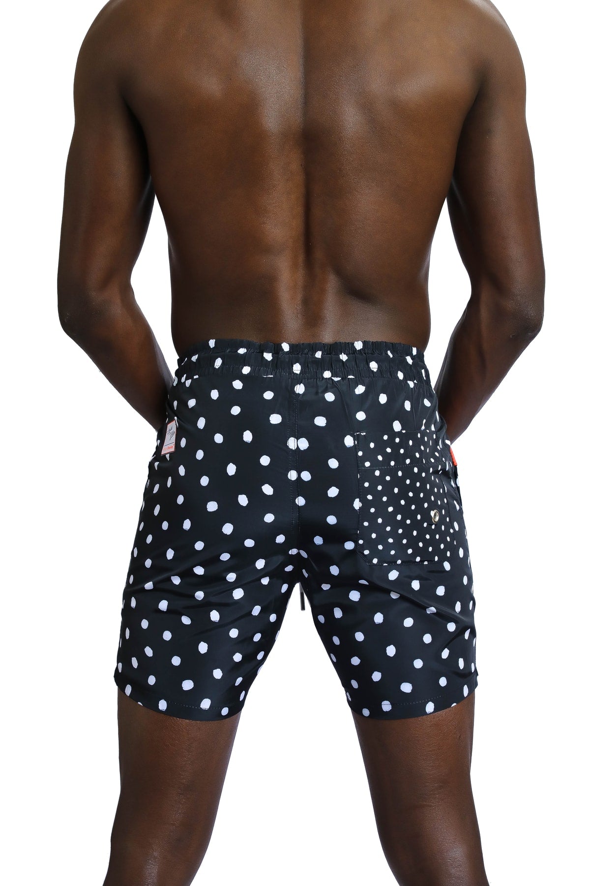 Men'S Patterned Black Sea Shorts