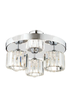 Sabrina 3 Piece Round Chrome Plated Plafonier With Crystal And Stone Modern Design Crystal Living Room Chandelier