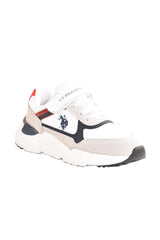Unisex Kids White & Navy Sneaker Sneakers