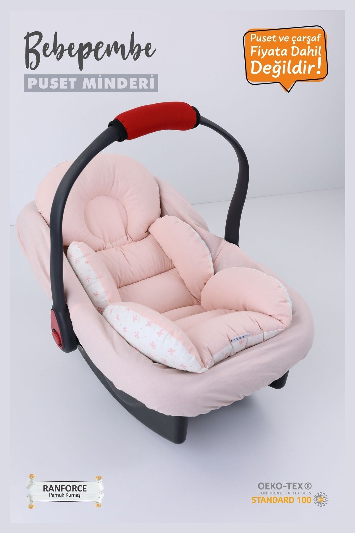 Orthopädisches Kinderwagenkissen mit Lendenwirbelstütze, Baumwollgewebe