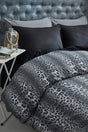 Leopard Black Cotton Single Duvet Cover Set - Swordslife