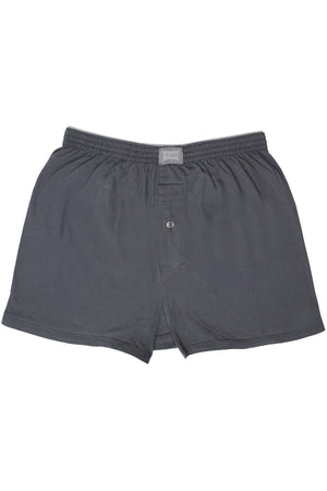 Men'S Gray Combed Cotton Plain Boxer 4-Pack