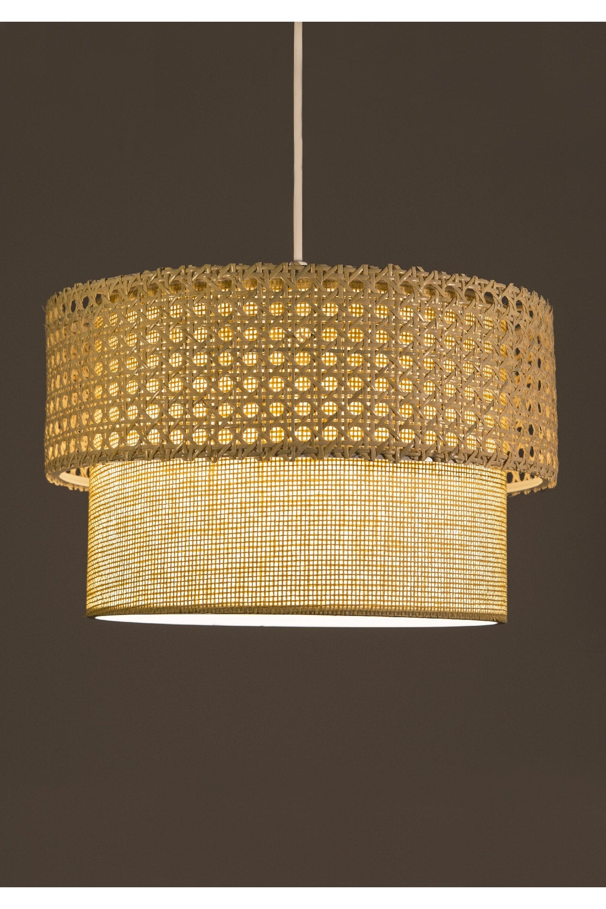 Exklusiver Rattan-Strick-Design-Anhänger - Stoff-Interieur Ayd-3181