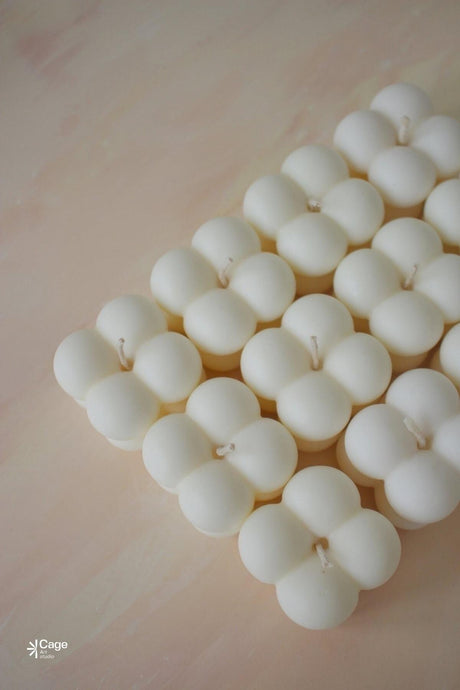 Scented Decorative Mini Bubble Candle - White Color 1 Piece - Swordslife