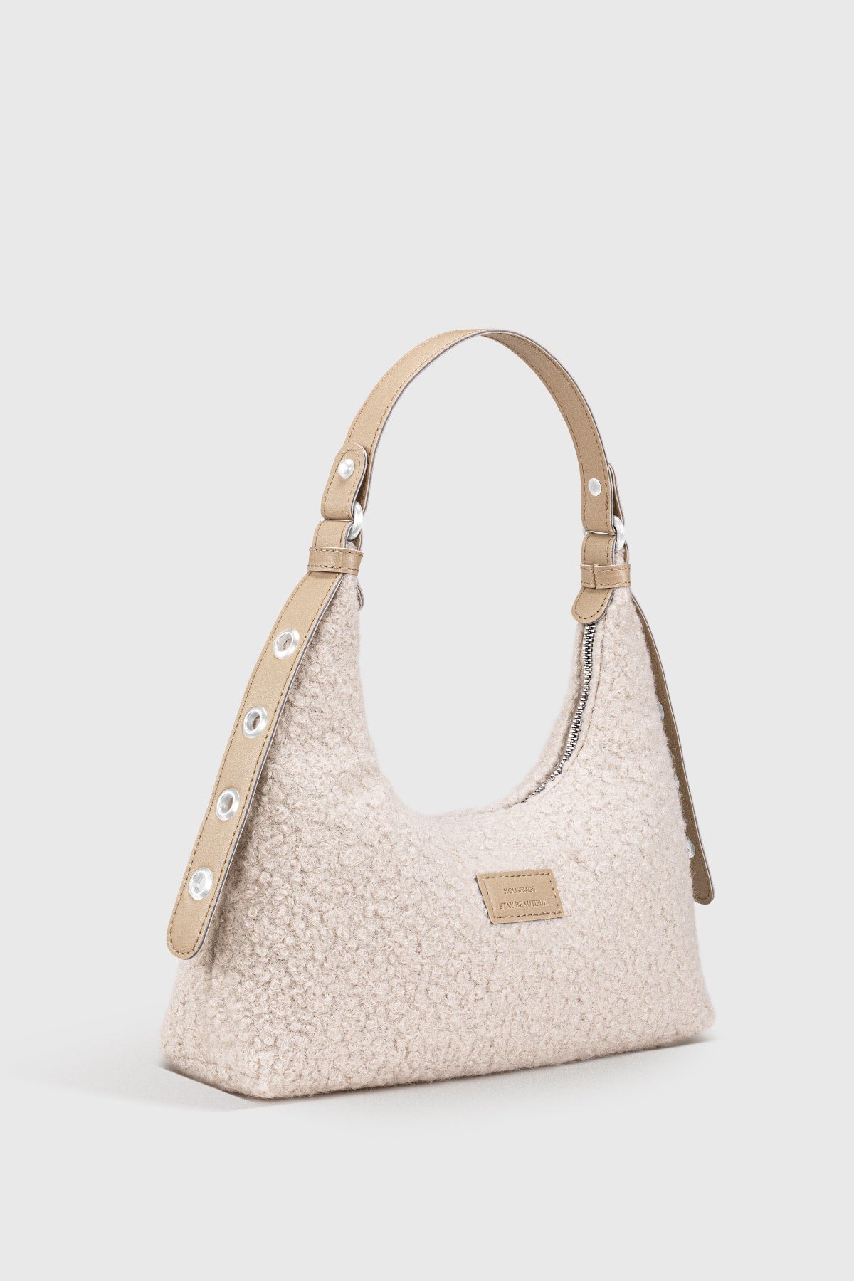 Women'S Faux Fur Woven Baguette Bag 205