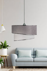 Ruzgar Modern Single Pendant Lamp Chandelier Light Gray E65