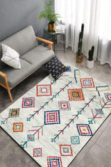 Chenille Rug Patterned Modern Carpet Machine Washable Dot/Felt Base - Cp658 - Swordslife