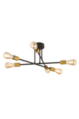 Octopus 6-Piece Black Modern Young Room Bedroom Kitchen Retro Living Room Chandelier