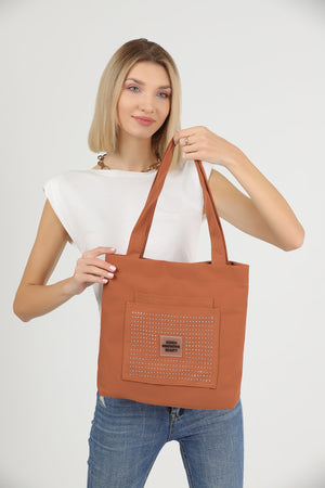 Stone Tile U22 3-Compartment Handle Bag 35X35 Cm