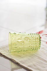 Acrylic Green 6 Pcs Short Glasses & Water Soft Drink Coffee Side Glasses 400 ml (Not Glass)