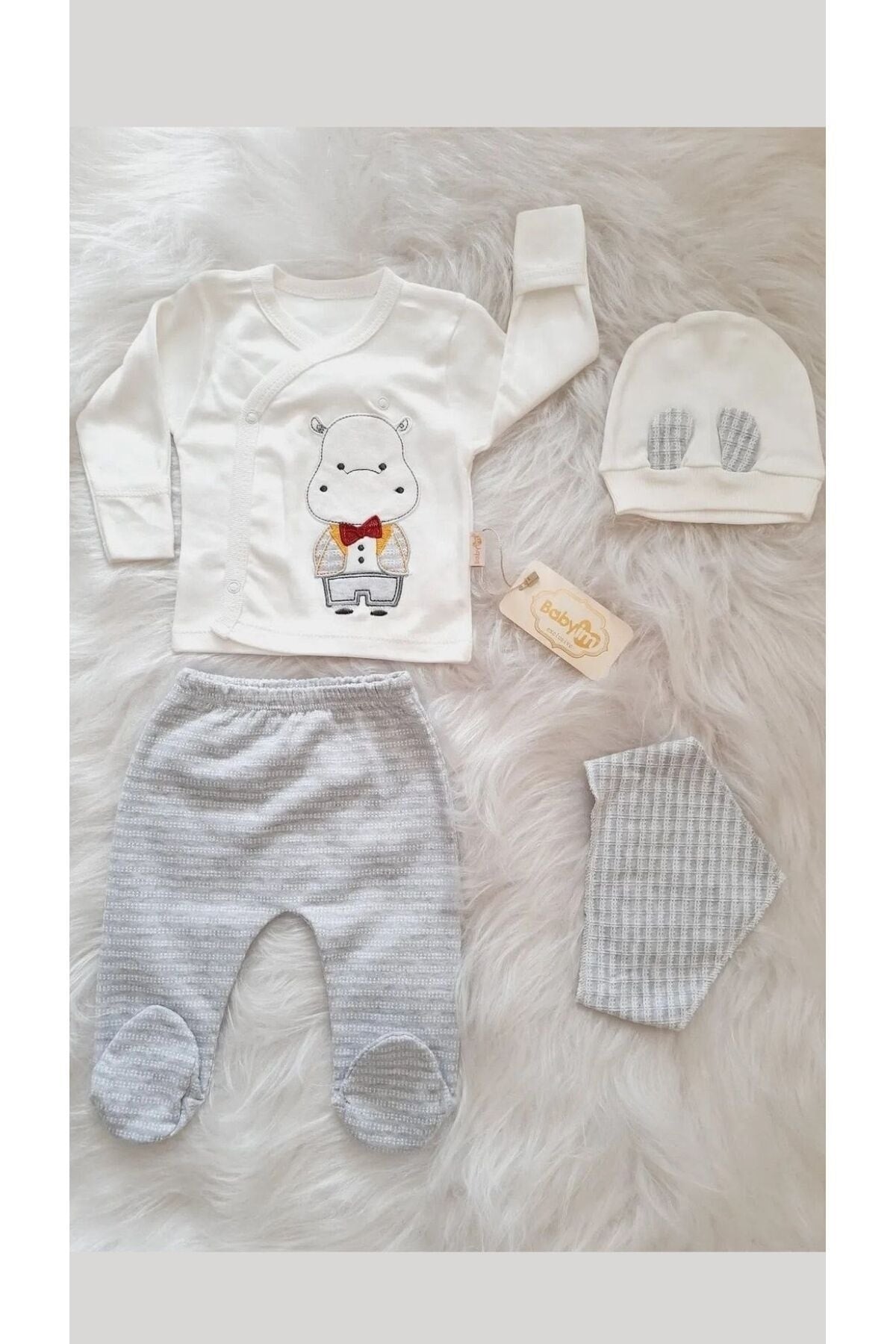 Funktioneller Mutter-Baby-Pflegerucksack, Krankenhaus-Outlet aus 100 % Baumwolle und Kichererbsen-Deckenset