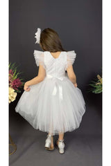 Girl Princess Dress MNK0531 WHITE