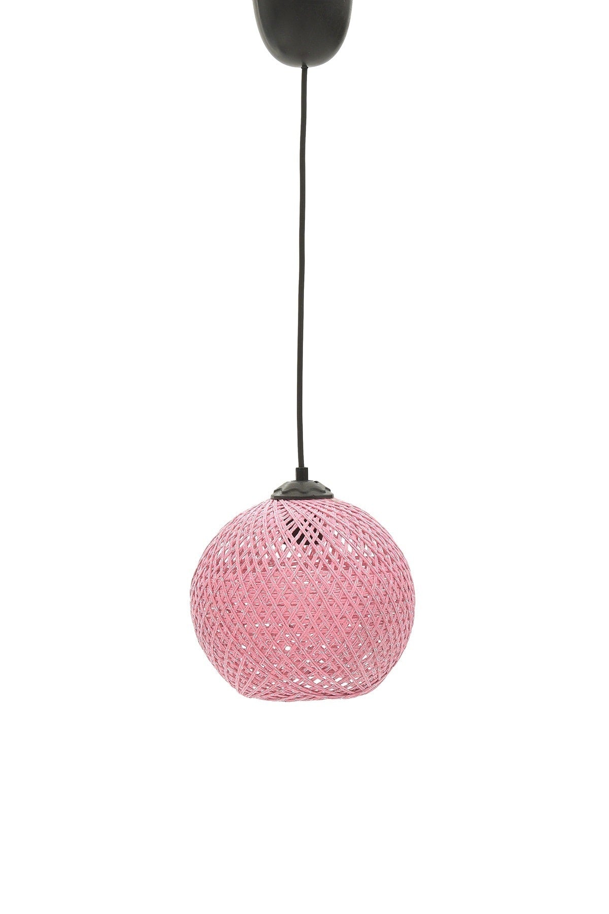 Balle Pink Pendelleuchte Kugelleuchter Schwarzes Kabel