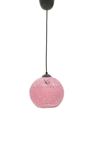 Balle Pink Pendelleuchte Kugelleuchter Schwarzes Kabel