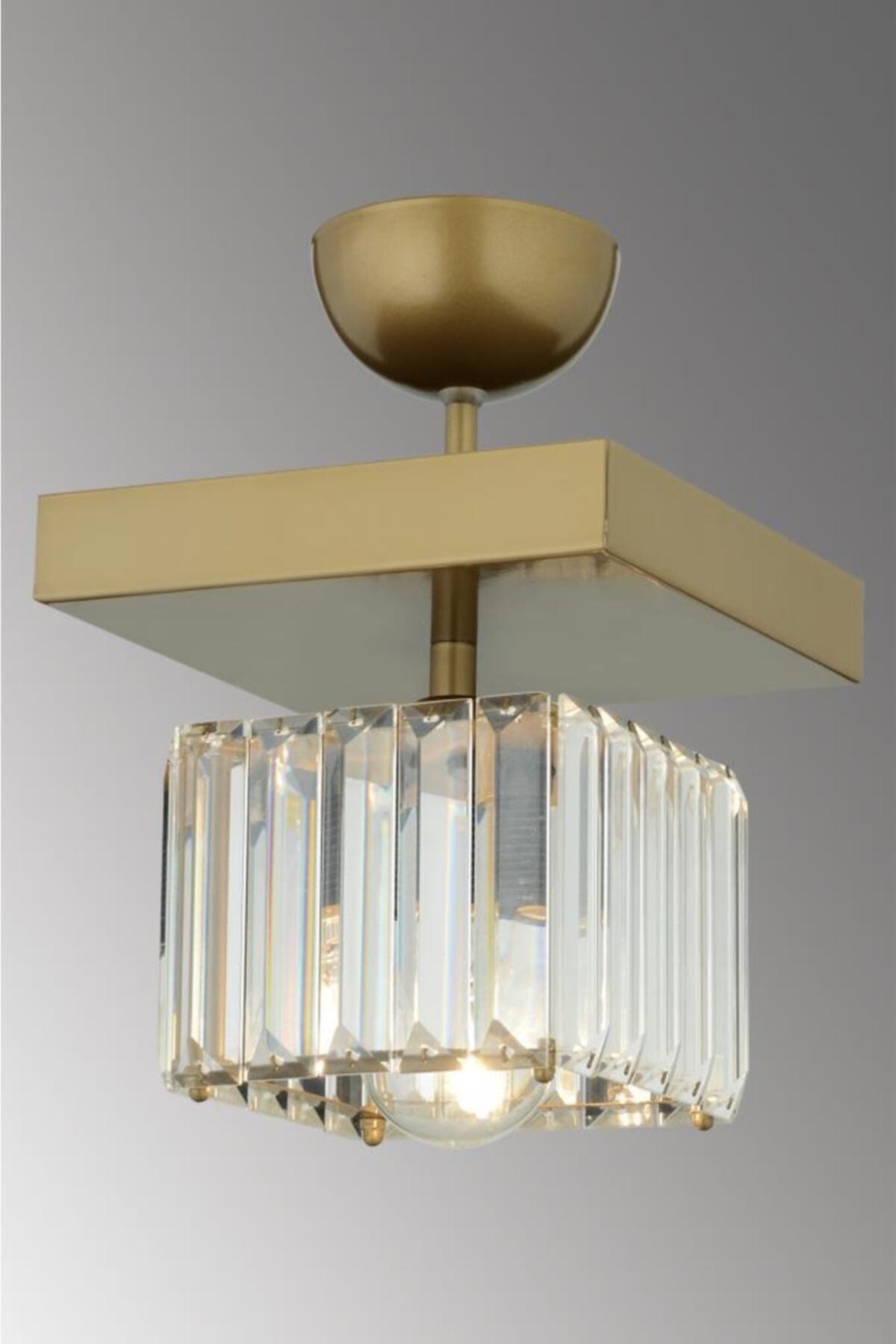 Lara Single Antique K-10 Crystal Stone Chandelier