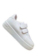 Unisex Girls Boys Velcro Sneakers Sneaker - White