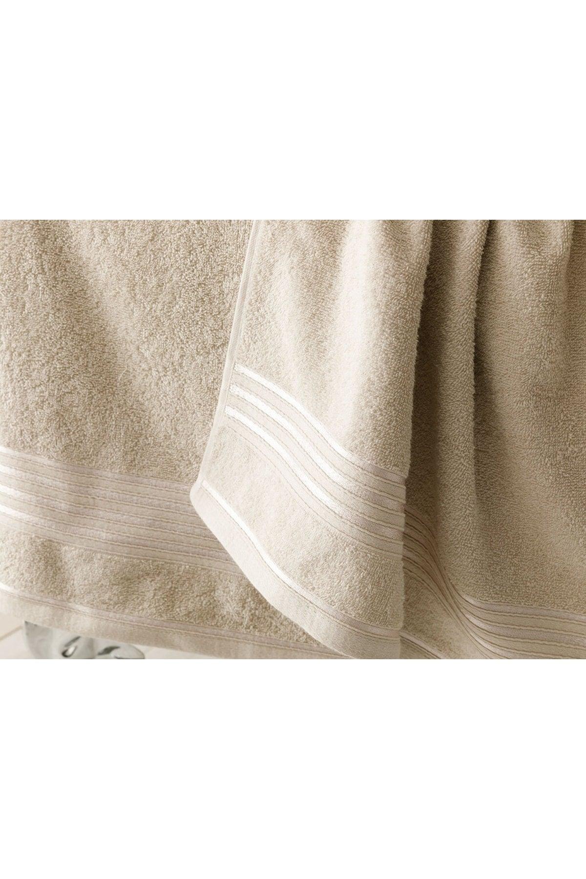 Romantic Stripe Flush Bath Towel Set 50x85cm + 70x150cm Light Gray - Swordslife