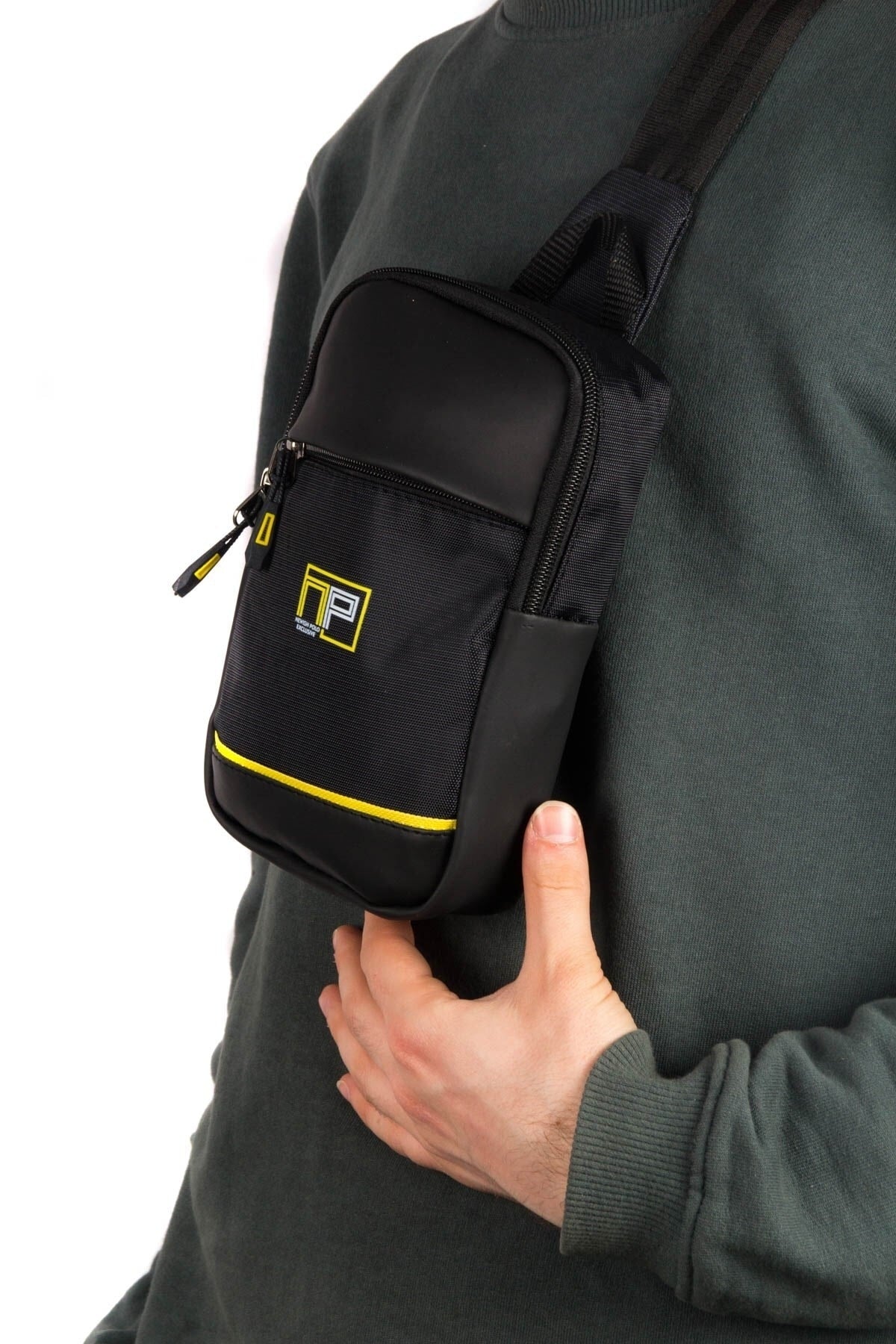 Unisex Impertex Chest Bag With Phone Compartment And Cross Shoulder Bag Suitable For Daily Use
