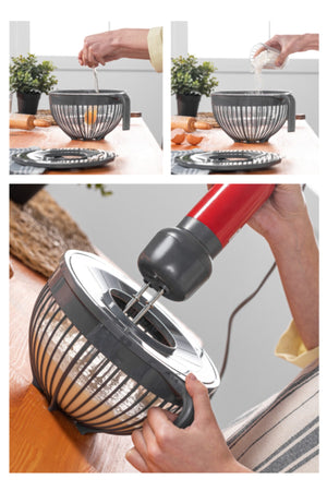 Linea Mixer Bowl With Lid 3 Liter Red