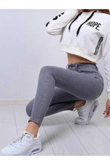 Ngbutika Super Skinny Colorfast Lycra Gray Jeans Trousers - Swordslife