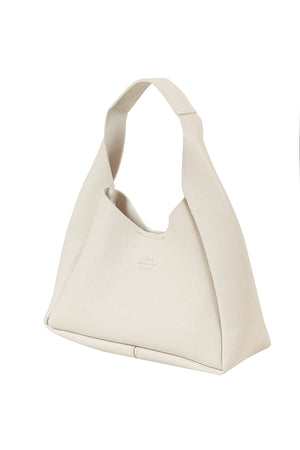 Cream Shk19 Faux Leather Women'S Hand And Shoulder Bag With Zippered Interior Compartment Wallet E:33 L:15 W:10 Cm