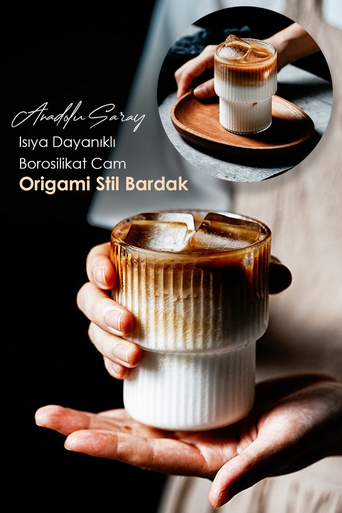 Heat Resistant Borosilicate Origami Style Cup | Coffee And Presentation Glass | Borosilicate Glass