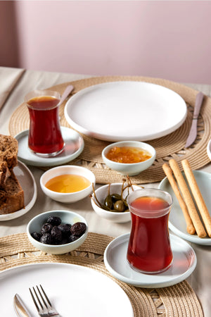 Cordelia Mint Porcelain 26 Pieces 6 Person Breakfast Service Set