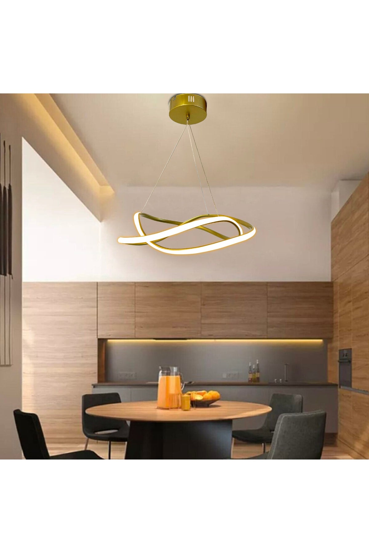 Gold Antique Led Chandelier Wave Led Chandelier