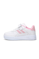Orthopedic, Velcro, White Pink Color Kids Sports Shoes