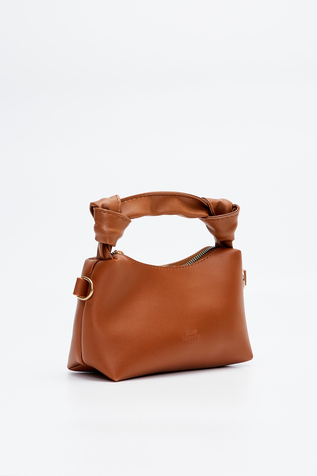 Taba Shk24 Soft Leather Knot Detailed Chain Strap Hand And Shoulder Bag L:14 E:22 W:8 Cm