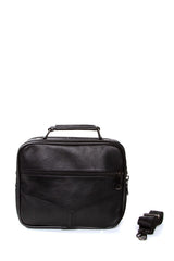 Black Genuine Leather Men's Phone Wallet Ideal Hand Bag For Carrying Shaving Kit