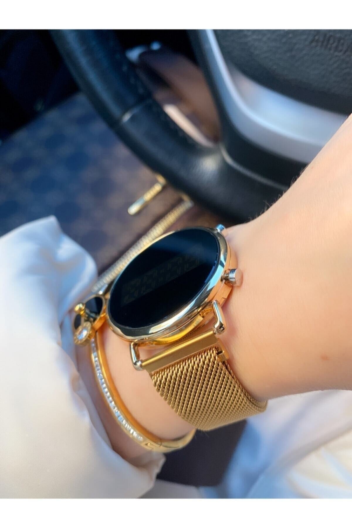 Digitaluhr aus Stahl mit LED-Netzband, neues Modell, Unisex-Armbanduhr für Damen (nur Uhr)