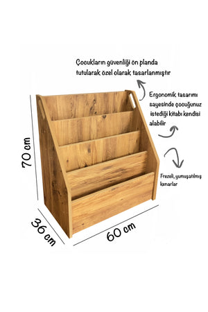 Children'S Bookcase And Shelf / Montessori Shelf And Bookshelf