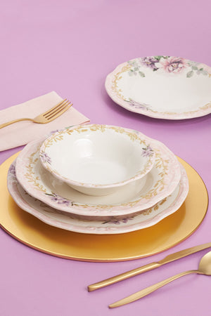 Flory 24 Pcs Porcelain Dinnerware Set For 6 Persons