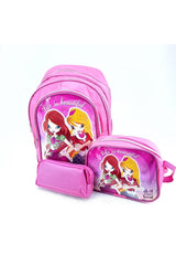 Primary School Kindergarten Student School Bag With Picture Lunch Box For Girls