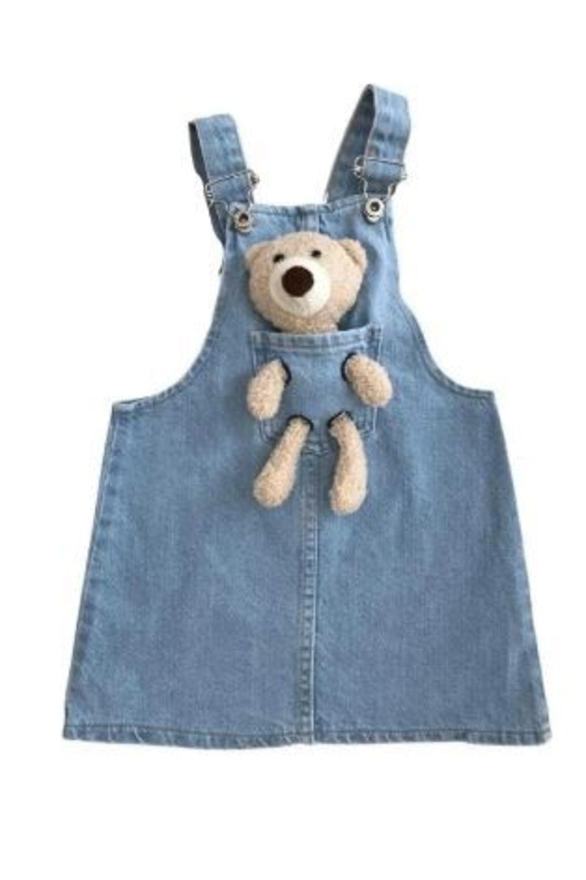 Teddybär-Jeansweste / Jeanskleid