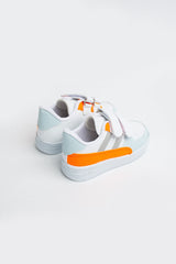 Kids Gray Orange Sneakers Kids Shoes